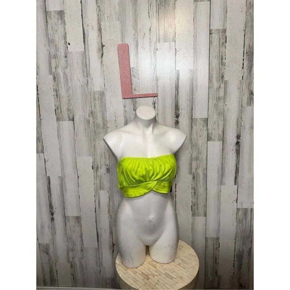 Lime green crop top size large